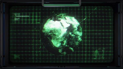 3D Sci Fi Digital Screen 03 Stock Footage 293589730