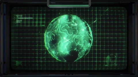 3D Sci Fi Digital Screen 04 Stock-Footage 293594167