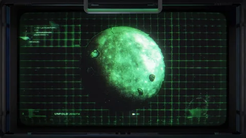 3D Sci Fi Digital Screen 05 Video stock 293594318