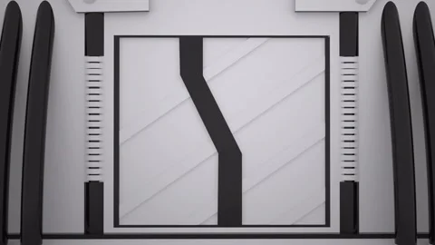 3D Sci-Fi Door Open with transparent (alpha) background Stock Footage 252050607