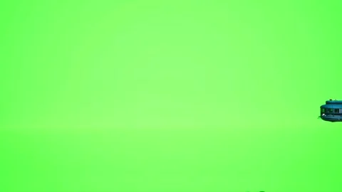 3D Sci-Fi tech spaceships, on patrol, Green screen, ,Chroma Key, 4K Stock Footage 221760319