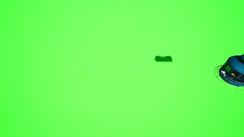 3D Sci-Fi tech spaceships, on patrol, Green screen, ,Chroma Key, 4K Stock Footage 221760321