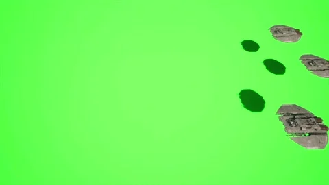 3D Sci-Fi tech spaceships, on patrol, Green screen, ,Chroma Key, 4K Stock Footage 221760396