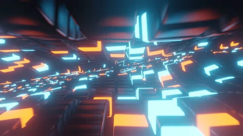 3D Sci-fi Technology Abstract Background. Seamless Loop Animation. 4K Footage Stock Footage 179062904