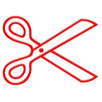 3D Scissors Stock Illustration
