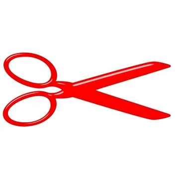 3D Scissors Stock Illustration
