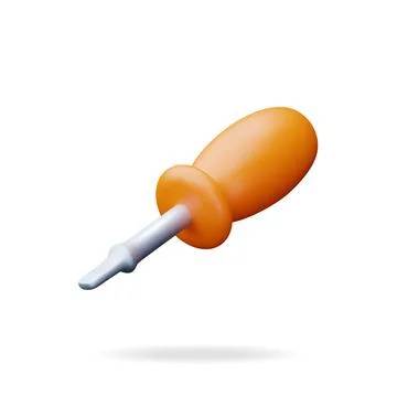 3d Screwdriver Tool Isolated Stock Illustration
