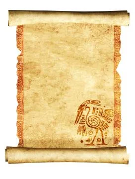 3d scroll of old parchment Stock Photos