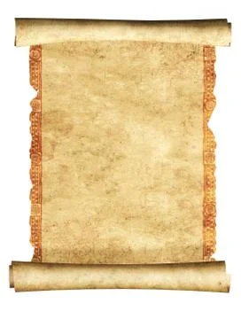 3d scroll of old parchment Stock Photos