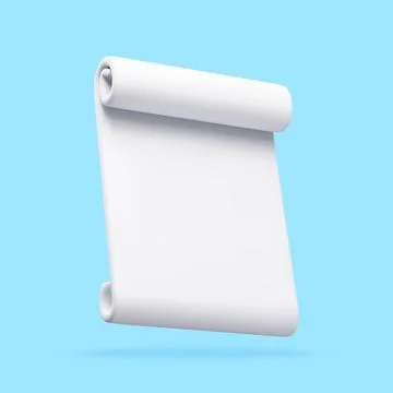 3d scroll paper icon. Stock Illustration