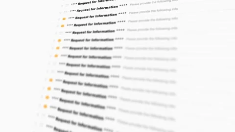 3d-scrolling-email-inbox-request-information Stock Footage 347485384