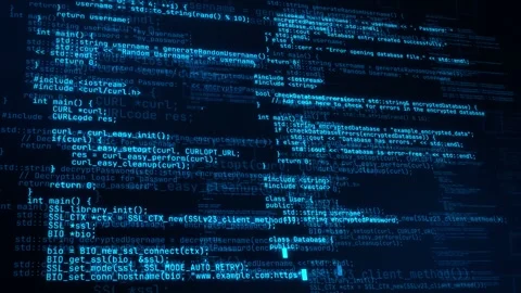 3D Scrolling Hacker Text Programming Code - Loop Tech Background Wallpaper Stock Footage 266594957
