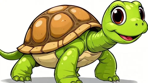 A 3d Sea Turtle Cartoon Character Stock Footage 302409147