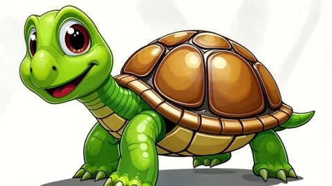 A 3d Sea Turtle Cartoon Character Stock Footage 302409148