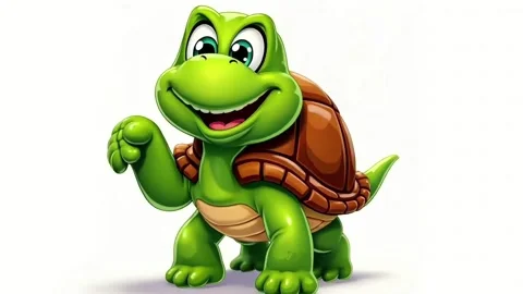A 3d Sea Turtle Cartoon Character Stock Footage 302409176