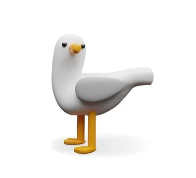 3d seagull. Stock Illustration
