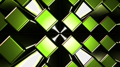 3D Seamless abstract of colorful backlit diagonal metallic cube Stock-Footage 124804950