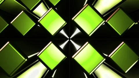 3D Seamless abstract of colorful backlit diagonal metallic cube Stock-Footage 124805049