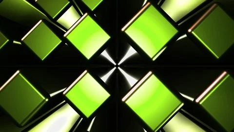 3D Seamless abstract of colorful backlit diagonal metallic cube Stock-Footage 124805301