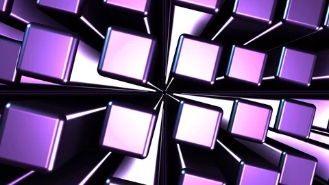 3D Seamless abstract of colorful backlit metallic cube Stock-Footage 124808027