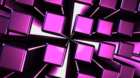 3D Seamless abstract of colorful backlit metallic cube Stock-Footage 124808041