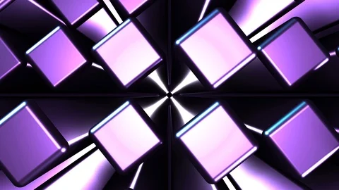 3D Seamless abstract of colorful backlit metallic cube Stock-Footage 124808076