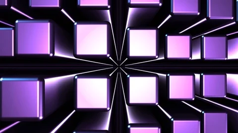 3D Seamless abstract of colorful backlit metallic cube Stock-Footage 124808255