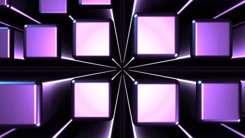 3D Seamless abstract of colorful backlit metallic cube Stock-Footage 124808300
