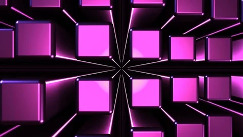 3D Seamless abstract of colorful backlit metallic cube Stock-Footage 124808372