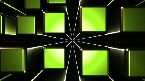 3D Seamless abstract of colorful backlit metallic cube Stock-Footage 124808488