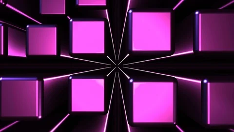 3D Seamless abstract of colorful backlit metallic cube Stock-Footage 124808612