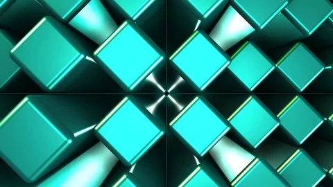 3D Seamless abstract of colorful backlit metallic cube Stock-Footage 124808905