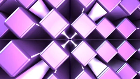 3D Seamless abstract of colorful backlit metallic cube Vídeos de archivo 124808965