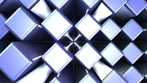 3D Seamless abstract of colorful backlit metallic cube Vídeos de archivo 124809130