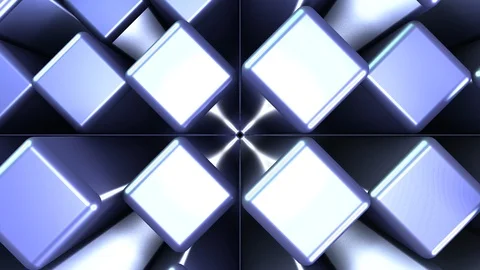 3D Seamless abstract of colorful backlit metallic cube Vídeos de archivo 124809183