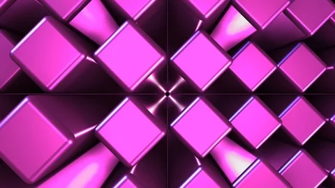 3D Seamless abstract of colorful backlit metallic cube Vídeos de archivo 124809187
