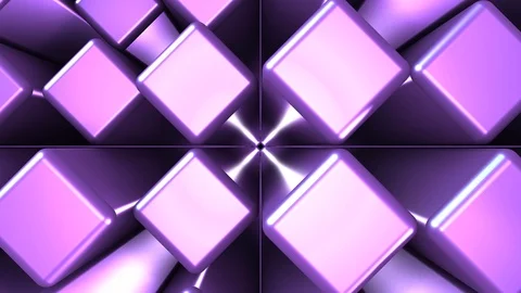 3D Seamless abstract of colorful backlit metallic cube Vídeos de archivo 124809302