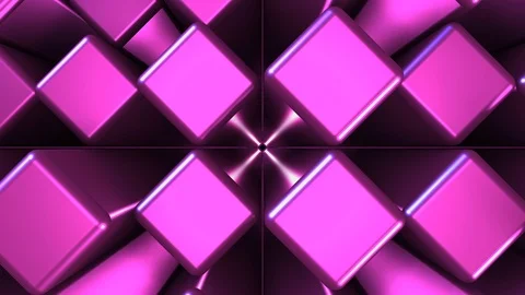 3D Seamless abstract of colorful backlit metallic cube Vídeos de archivo 124809371