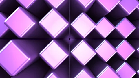 3D Seamless abstract of colorful backlit metallic cube Vídeos de archivo 124809374