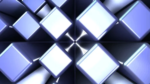 3D Seamless abstract of colorful backlit metallic cube Vídeos de archivo 124809378