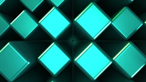 3D Seamless abstract of colorful backlit metallic cube Vídeos de archivo 124809389