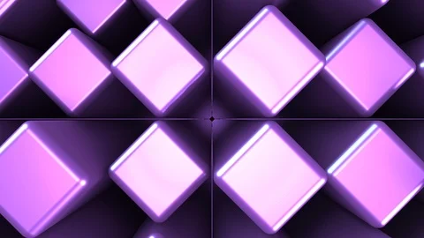 3D Seamless abstract of colorful backlit metallic cube Vídeos de archivo 124809435