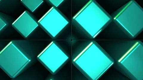 3D Seamless abstract of colorful backlit metallic cube Vídeos de archivo 124809465