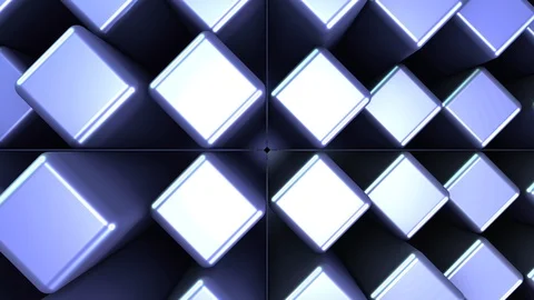 3D Seamless abstract of colorful backlit metallic cube Vídeos de archivo 124809475
