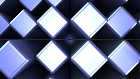 3D Seamless abstract of colorful backlit metallic cube Vídeos de archivo 124809540