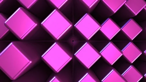 3D Seamless abstract of colorful backlit metallic cube Vídeos de archivo 124809566