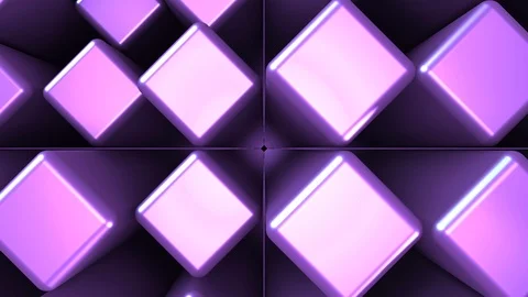 3D Seamless abstract of colorful backlit metallic cube Vídeos de archivo 124809567