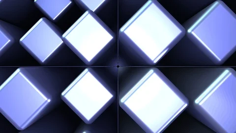 3D Seamless abstract of colorful backlit metallic cube Vídeos de archivo 124809642