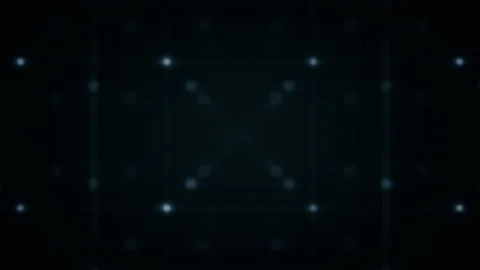 3D seamless animation of connected flickering lights with depth of field Stock Footage 150237006