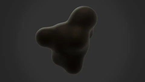 3D seamless animation Dance of dark liquid metaball on isolated background Stock Footage 241003584